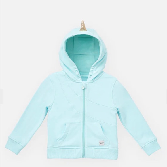 Cub Coat Girl’s Nell the Narwhal Zip-Up Hoodie - Picture 2 of 13
